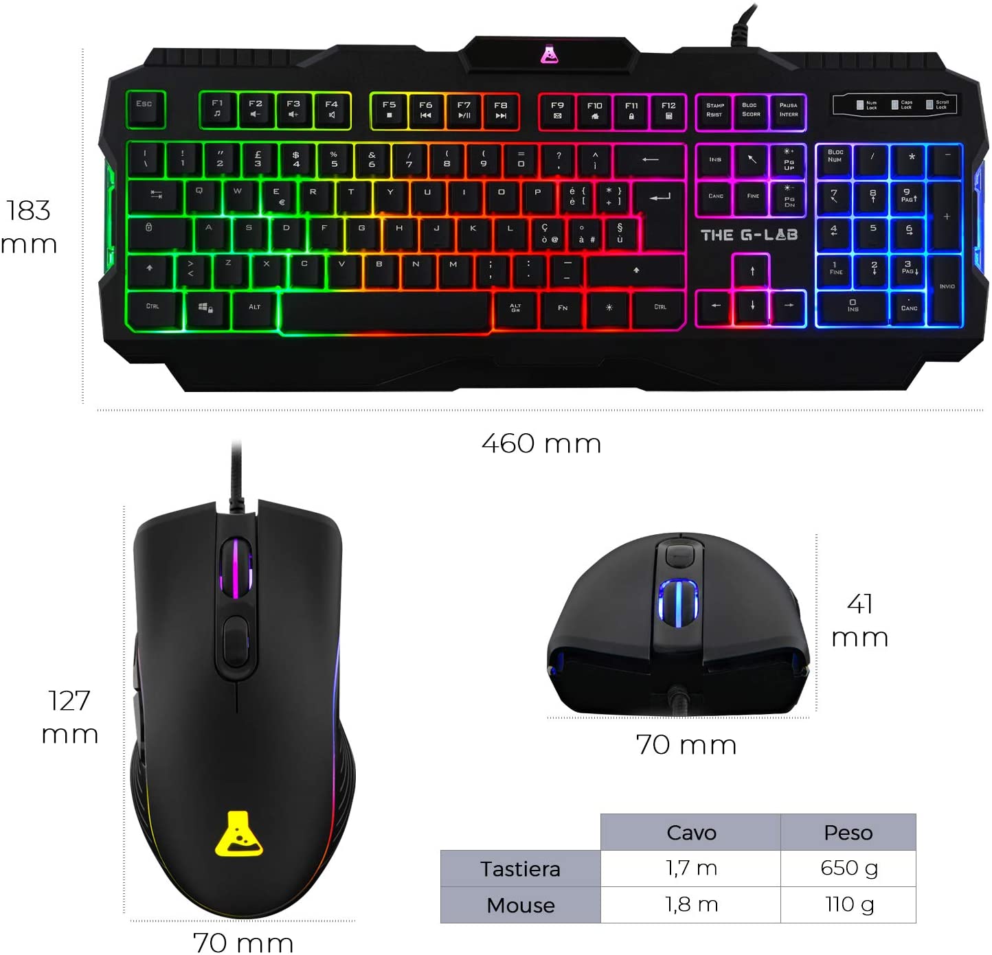 Postazione da Gaming completa con scrivania Postazione da Gaming completa con scrivania